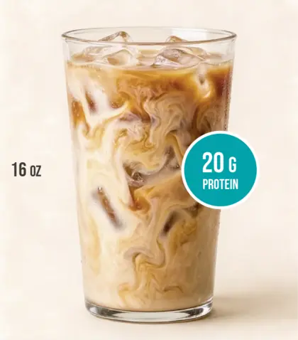 Iced protein latte